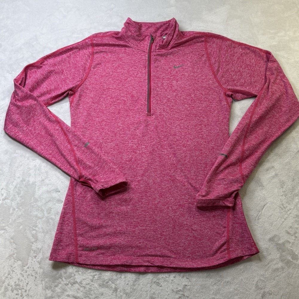 Nike Dri-FIT Women's Running Quarter Zip Pullover Size Small Pink‎